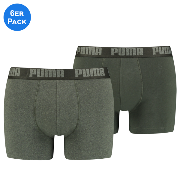 Puma Basic Boxershort 3x2er Pack Green melange M